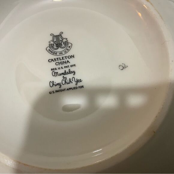 Castleton China Demitasse Cup & Saucer Mandalay Pattern By Ching Chih Yee G4 - Picture 7 of 7